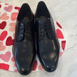 Bruno Magli Sleek Black Leather Oxfords
